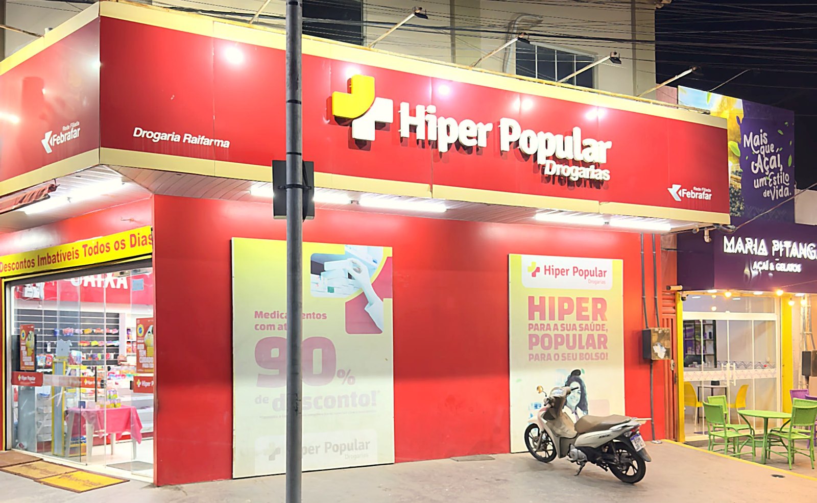 Fachada da Hiper Popular Drogarias em Sítio Novo do Tocantins